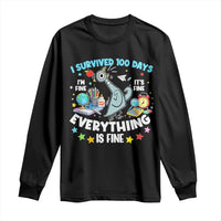 I Survived 100 Days Of School Long Sleeve Shirt Funny Pigeon 100th Day Teacher