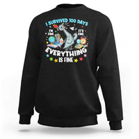 I Survived 100 Days Of School Sweatshirt Funny Pigeon 100th Day Teacher