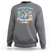 I Survived 100 Days Of School Sweatshirt Funny Pigeon 100th Day Teacher