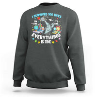 I Survived 100 Days Of School Sweatshirt Funny Pigeon 100th Day Teacher