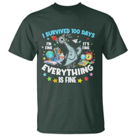 I Survived 100 Days Of School T Shirt Funny Pigeon 100th Day Teacher