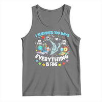 I Survived 100 Days Of School Tank Top Funny Pigeon 100th Day Teacher