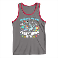 I Survived 100 Days Of School Tank Top Funny Pigeon 100th Day Teacher
