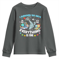I Survived 100 Days Of School Youth Sweatshirt Funny Pigeon 100th Day Teacher