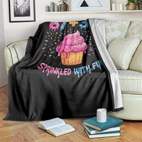 100th Day of School Girl Throw Blanket 67 33 100 Days Sprinkled With Fun Cupcake Six Seven Meme