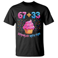 100th Day of School Girl T Shirt 67 33 100 Days Sprinkled With Fun Cupcake Six Seven Meme