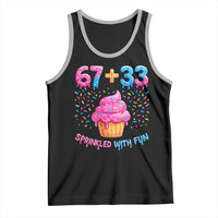 100th Day of School Girl Tank Top 67 33 100 Days Sprinkled With Fun Cupcake Six Seven Meme