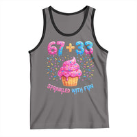 100th Day of School Girl Tank Top 67 33 100 Days Sprinkled With Fun Cupcake Six Seven Meme
