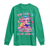 Axolotl 100 Days Of School Long Sleeve Shirt 100 Days Is Alotl School