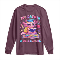 Axolotl 100 Days Of School Long Sleeve Shirt 100 Days Is Alotl School