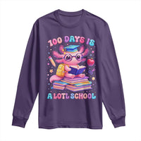 Axolotl 100 Days Of School Long Sleeve Shirt 100 Days Is Alotl School