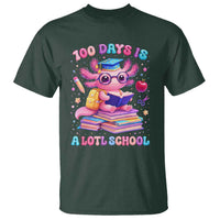 Axolotl 100 Days Of School T Shirt 100 Days Is Alotl School