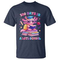 Axolotl 100 Days Of School T Shirt 100 Days Is Alotl School