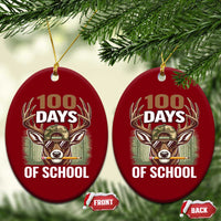 Deer 100 Days Of School Ceramic Ornament Camo Bucked 100 Days Smarter