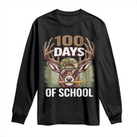 Deer 100 Days Of School Long Sleeve Shirt Camo Bucked 100 Days Smarter