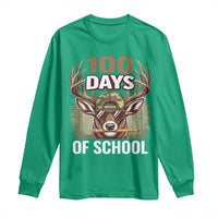 Deer 100 Days Of School Long Sleeve Shirt Camo Bucked 100 Days Smarter