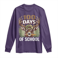 Deer 100 Days Of School Long Sleeve Shirt Camo Bucked 100 Days Smarter