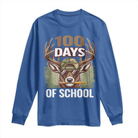 Deer 100 Days Of School Long Sleeve Shirt Camo Bucked 100 Days Smarter