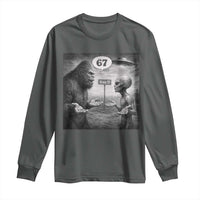Funny 67 Meme Bigfoot Alien Long Sleeve Shirt Six Seven Sasquatch Area 51 UFO Conspiracy