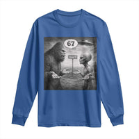 Funny 67 Meme Bigfoot Alien Long Sleeve Shirt Six Seven Sasquatch Area 51 UFO Conspiracy