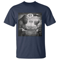 Funny 67 Meme Bigfoot Alien T Shirt Six Seven Sasquatch Area 51 UFO Conspiracy