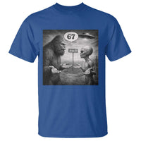 Funny 67 Meme Bigfoot Alien T Shirt Six Seven Sasquatch Area 51 UFO Conspiracy