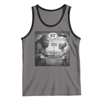 Funny 67 Meme Bigfoot Alien Tank Top Six Seven Sasquatch Area 51 UFO Conspiracy