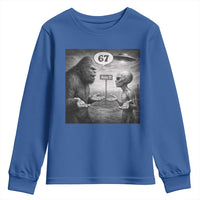 Funny 67 Meme Bigfoot Alien Youth Sweatshirt Six Seven Sasquatch Area 51 UFO Conspiracy