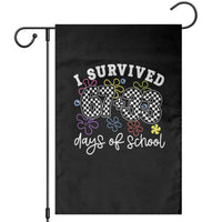 I Survived 67 33 100 Days of School Garden Flag Funny 100th Day of School Flowers