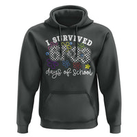 I Survived 67 33 100 Days of School Hoodie Funny 100th Day of School Flowers