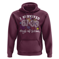 I Survived 67 33 100 Days of School Hoodie Funny 100th Day of School Flowers