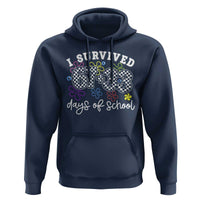 I Survived 67 33 100 Days of School Hoodie Funny 100th Day of School Flowers