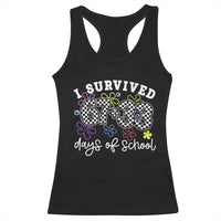 I Survived 67 33 100 Days of School Racerback Tank Top Funny 100th Day of School Flowers