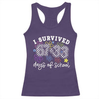 I Survived 67 33 100 Days of School Racerback Tank Top Funny 100th Day of School Flowers