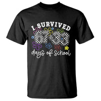 I Survived 67 33 100 Days of School T Shirt Funny 100th Day of School Flowers