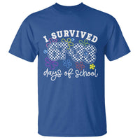 I Survived 67 33 100 Days of School T Shirt Funny 100th Day of School Flowers