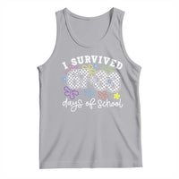 I Survived 67 33 100 Days of School Tank Top Funny 100th Day of School Flowers