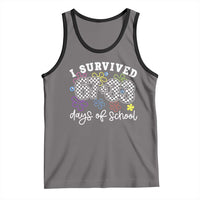 I Survived 67 33 100 Days of School Tank Top Funny 100th Day of School Flowers