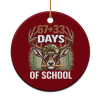 100 Days Of School Ceramic Ornament Funny 67 Six Seven Meme Deer School