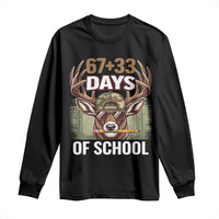 100 Days Of School Long Sleeve Shirt Funny 67 Six Seven Meme Deer School