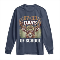 100 Days Of School Long Sleeve Shirt Funny 67 Six Seven Meme Deer School