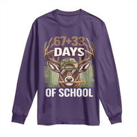 100 Days Of School Long Sleeve Shirt Funny 67 Six Seven Meme Deer School