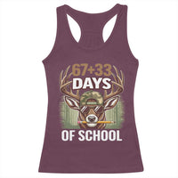 100 Days Of School Racerback Tank Top Funny 67 Six Seven Meme Deer School