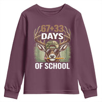 100 Days Of School Youth Sweatshirt Funny 67 Six Seven Meme Deer School