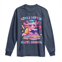 Axolotl 100 Days Of School Long Sleeve Shirt 100 Days Is Alotl School 67 33 Six Seven Meme
