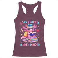 Axolotl 100 Days Of School Racerback Tank Top 100 Days Is Alotl School 67 33 Six Seven Meme