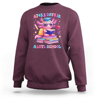 Axolotl 100 Days Of School Sweatshirt 100 Days Is Alotl School 67 33 Six Seven Meme