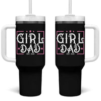 Girl Dad Est. 2025 Tumbler With Handle Pink Dad First Fathers Day