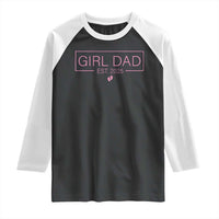Girl Dad Est. 2025 Raglan Shirt Expect Baby 2025 Fathers Day