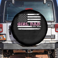 Dad Of Girl Est. 2025 Spare Tire Cover Father Girl To Be 2025 Daddy Fathers Day USA Flag
